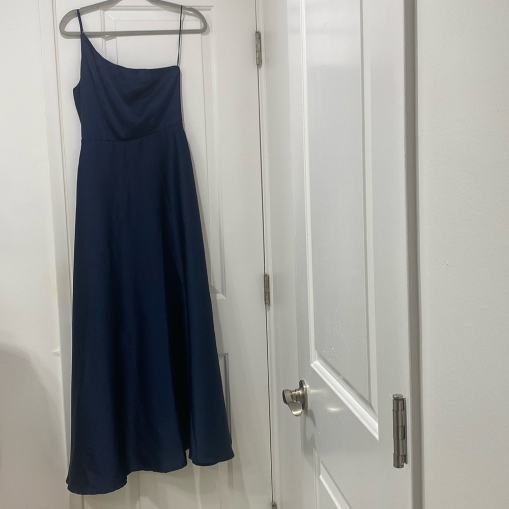 New maniju navy blue a line dress